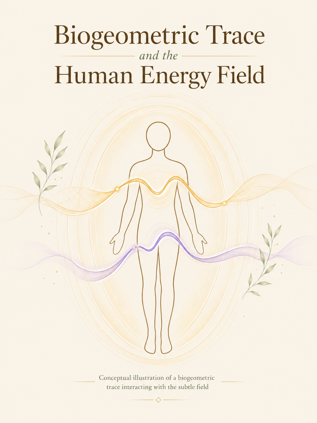 Illustrazione di una traccia biogeometrica in relazione al campo energetico umano